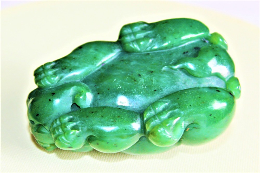 A nice chunky Chinese jade carving of a mythical beast  View IV