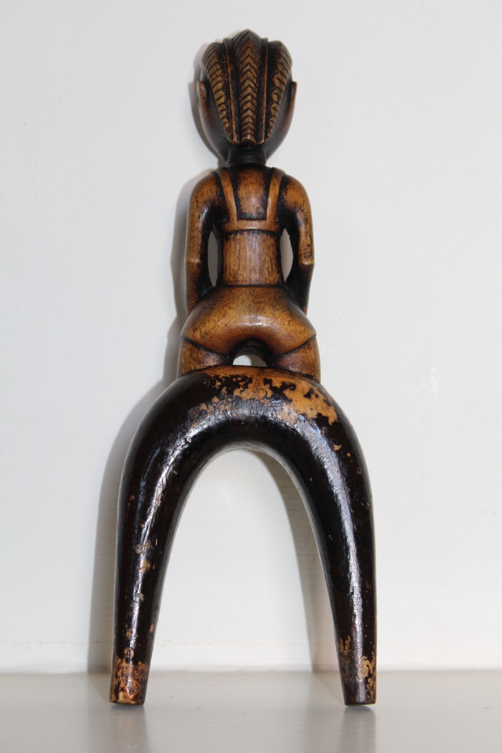 A very finely carved wood African slingshot  View II