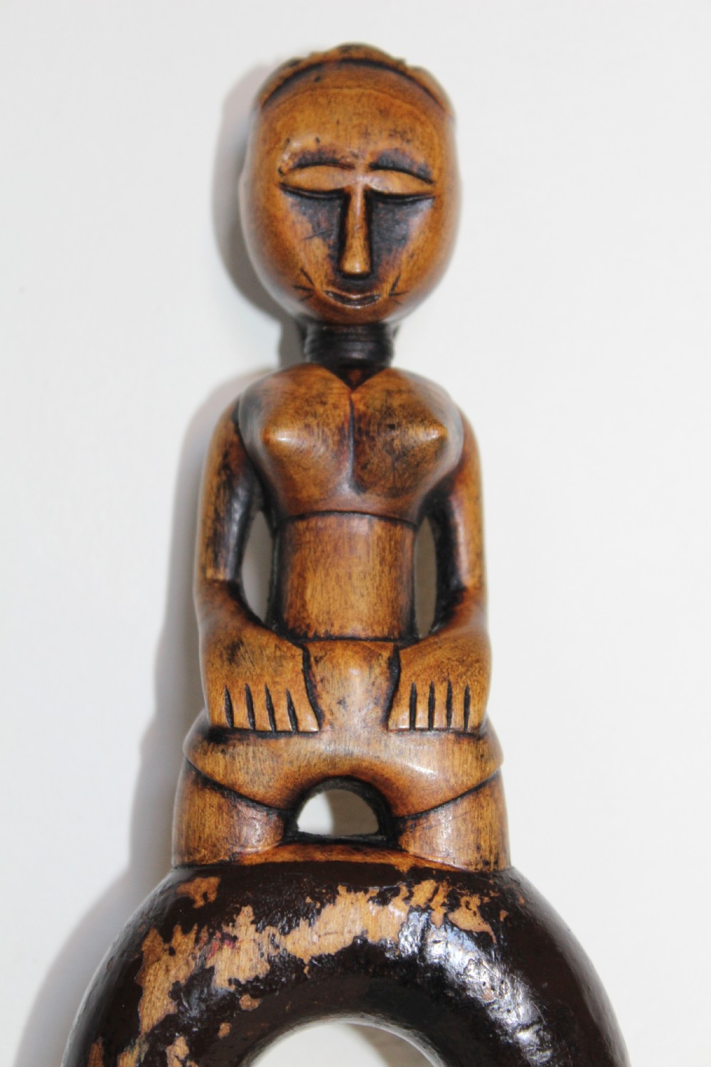 A very finely carved wood African slingshot  View III