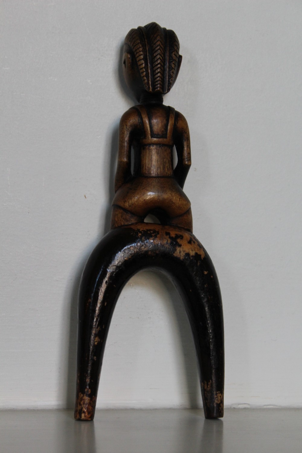 A very finely carved wood African slingshot  View VI