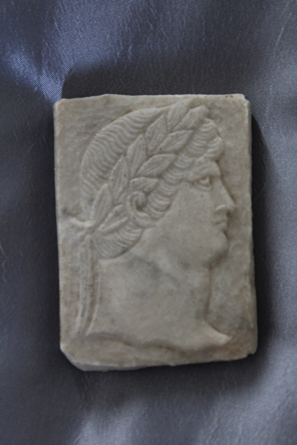 A Roman marble plaque of a Roman Emperor  View III