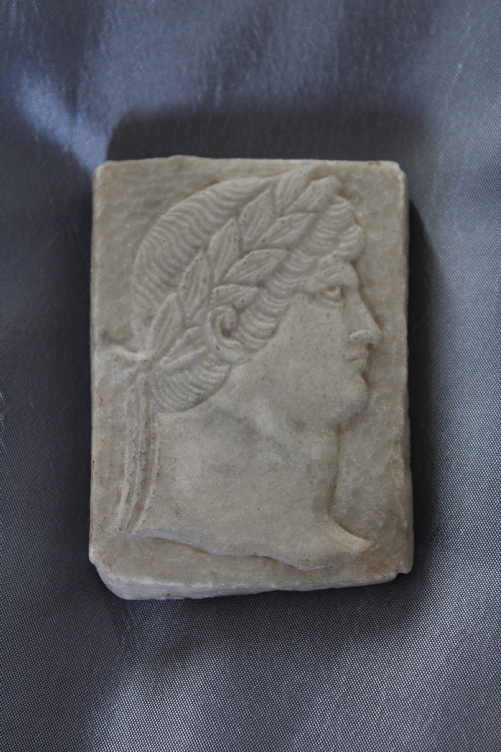 A Roman marble plaque of a Roman Emperor  View V