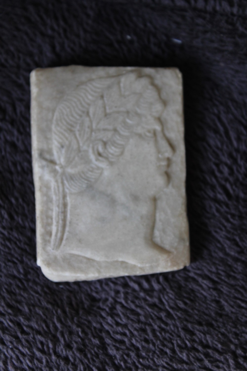 A Roman marble plaque of a Roman Emperor  View VI