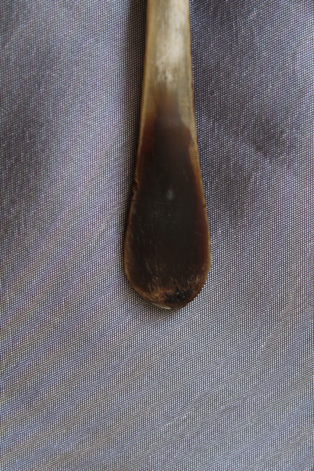 A German carved horn love spoon with scrimshaw Circa 1880 View XI