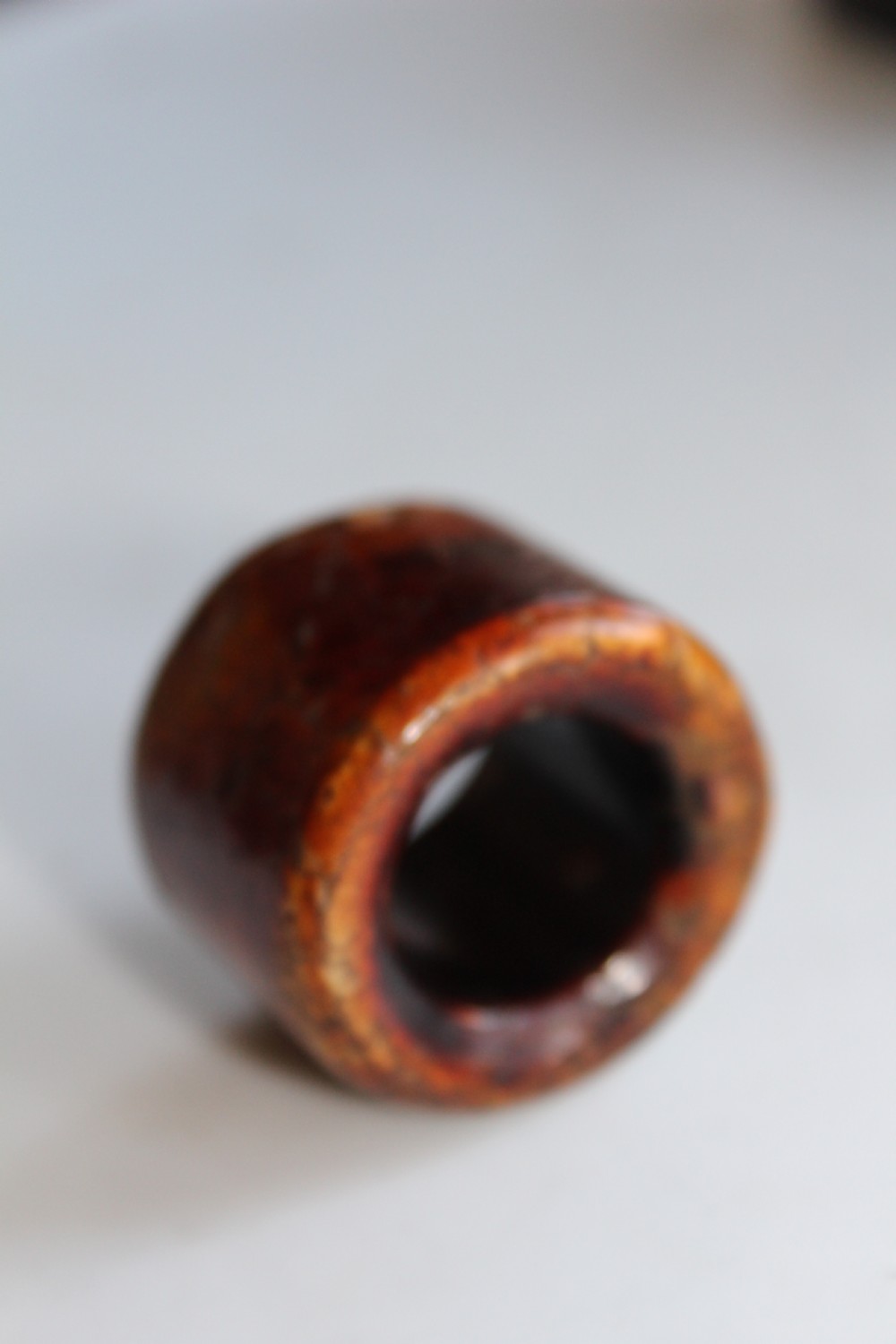 A very early carved stag horn archers ring  View VIII