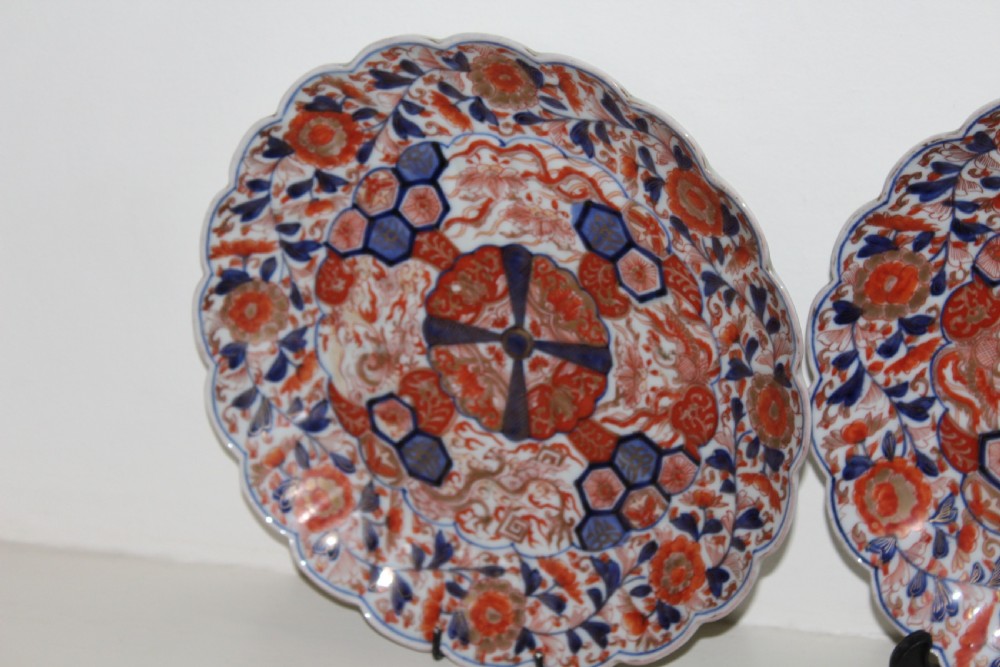 A pair of very finely painted and gilded imari plates View XIII