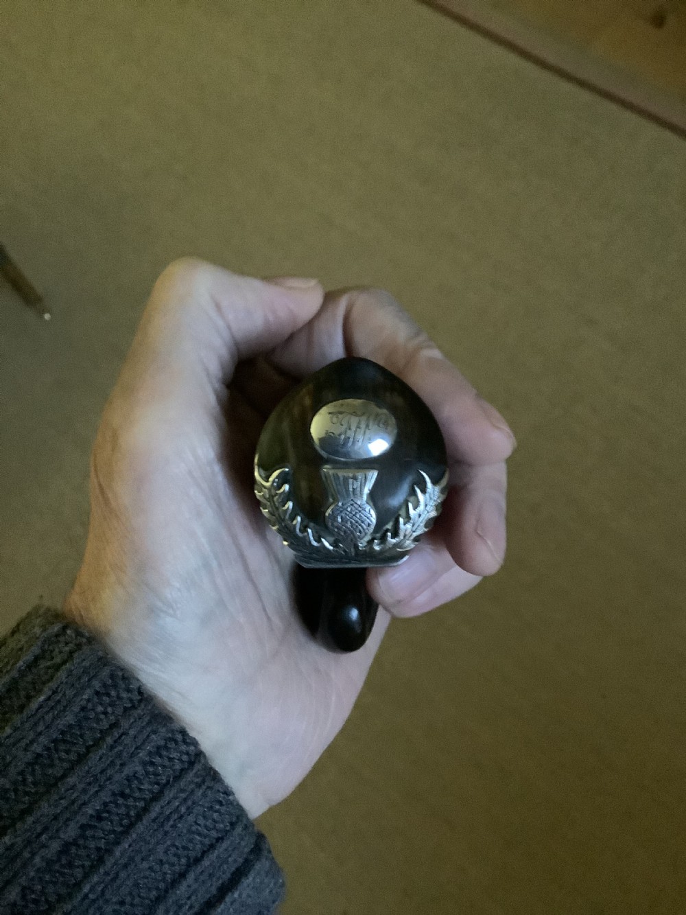 A delightful smaller than usual Scottish horn snuff mull View II