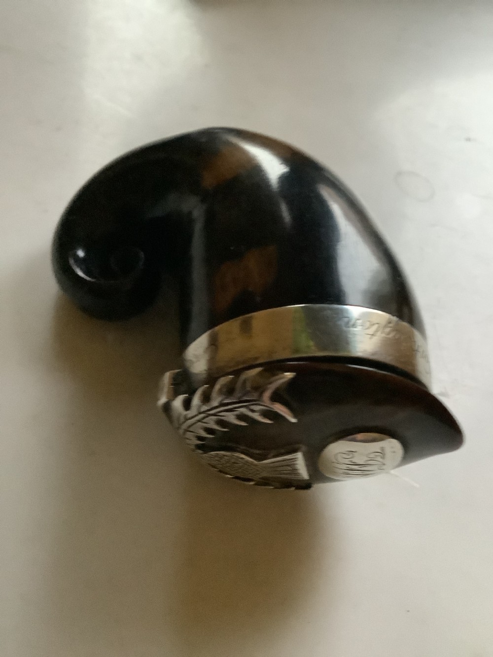 A delightful smaller than usual Scottish horn snuff mull View VI