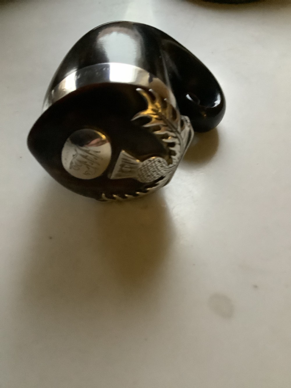 A delightful smaller than usual Scottish horn snuff mull View VIII