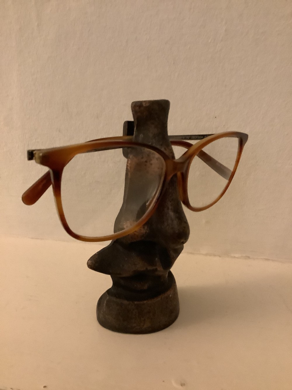 An unusual bronzed cast metal spectacle stand View IV
