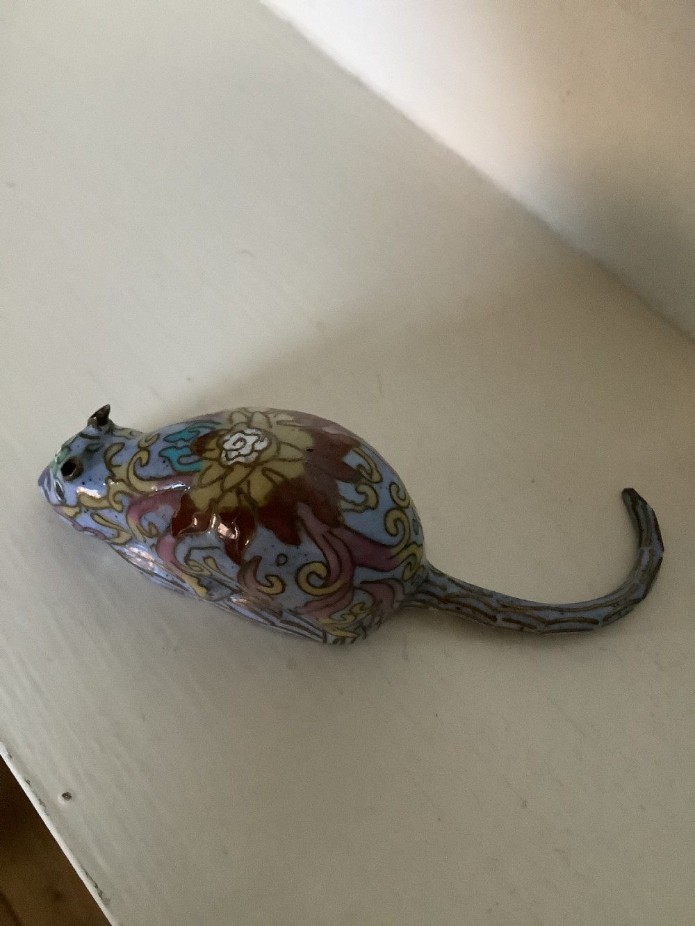 A small charming Chinese cloisonne mouse  View II