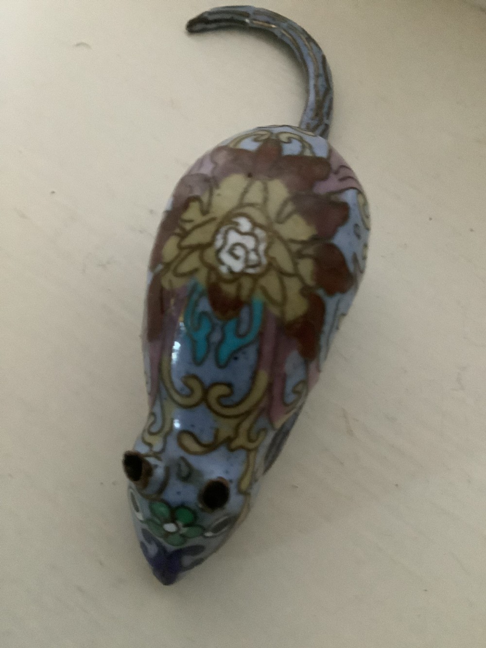 A small charming Chinese cloisonne mouse  View III