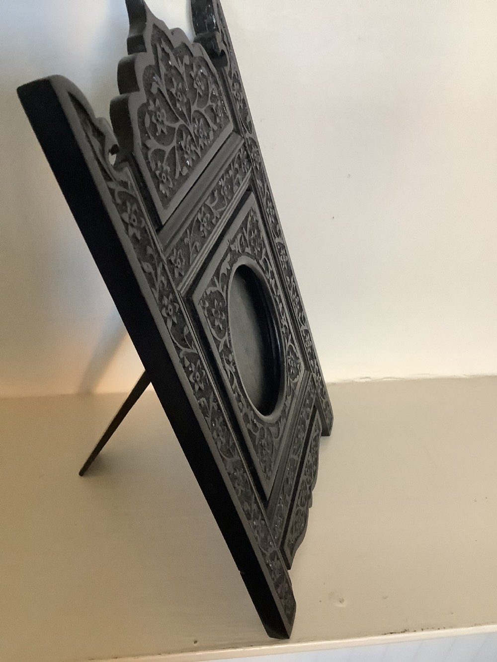 A very finely carved solid ebony Indian photo frame View III