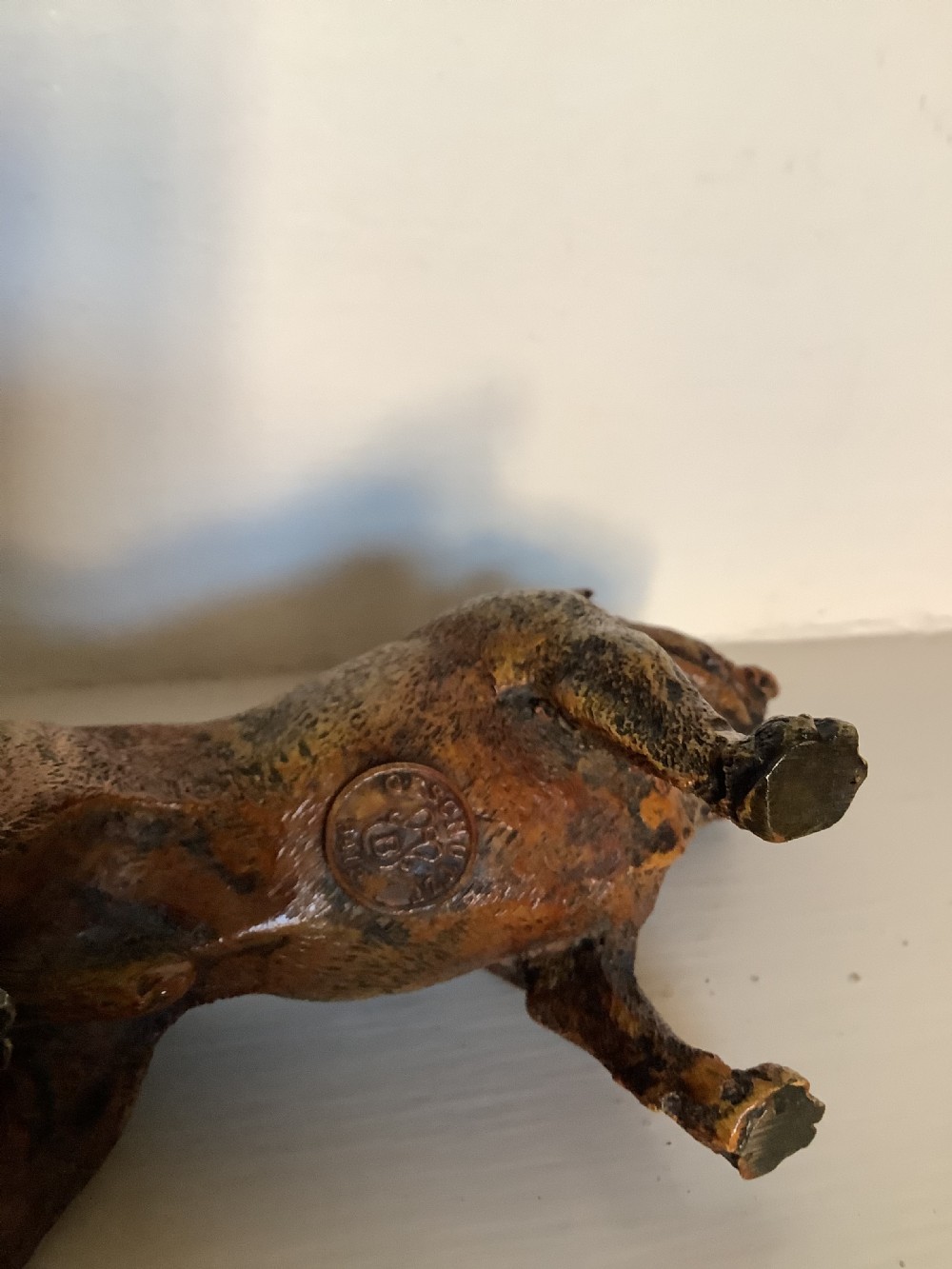 A very fine quality cold painted Vienna bronze of a bulldog with a Bergman plaque  View VI