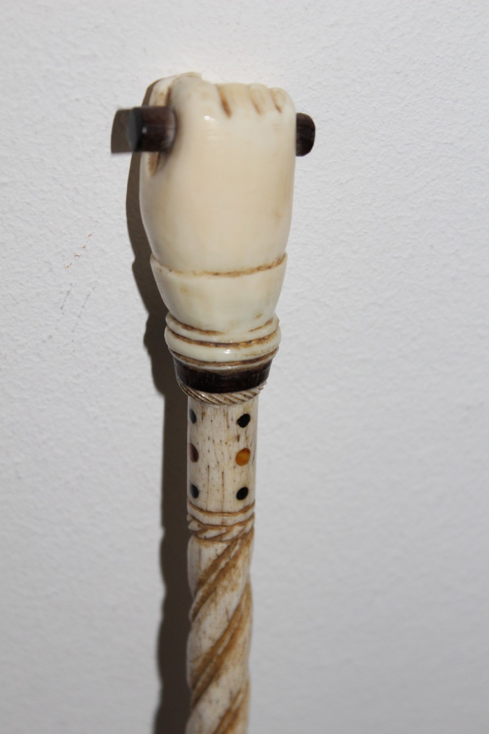 A fine and early mariners whalebone walking stick  View III