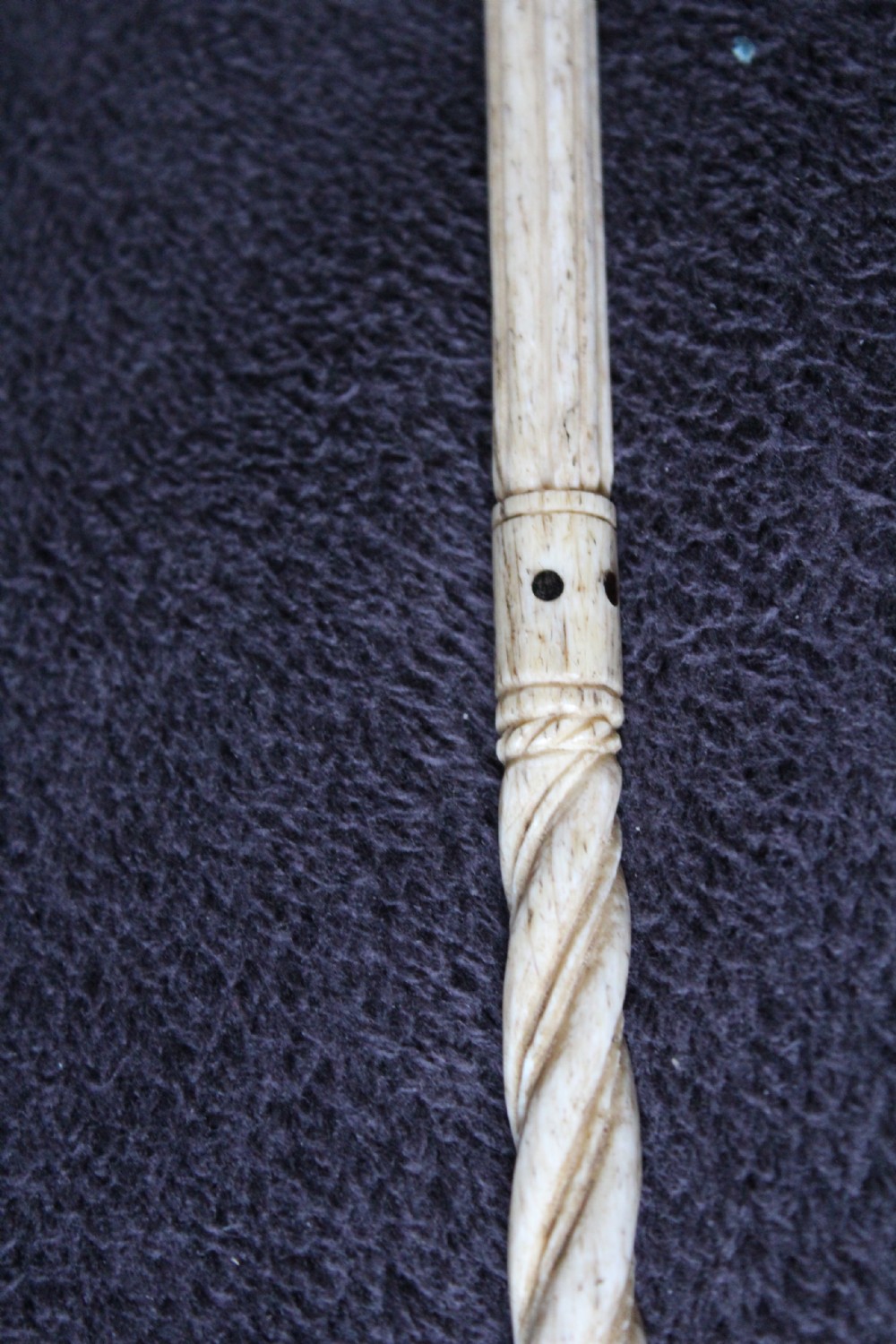 A fine and early mariners whalebone walking stick  View IX