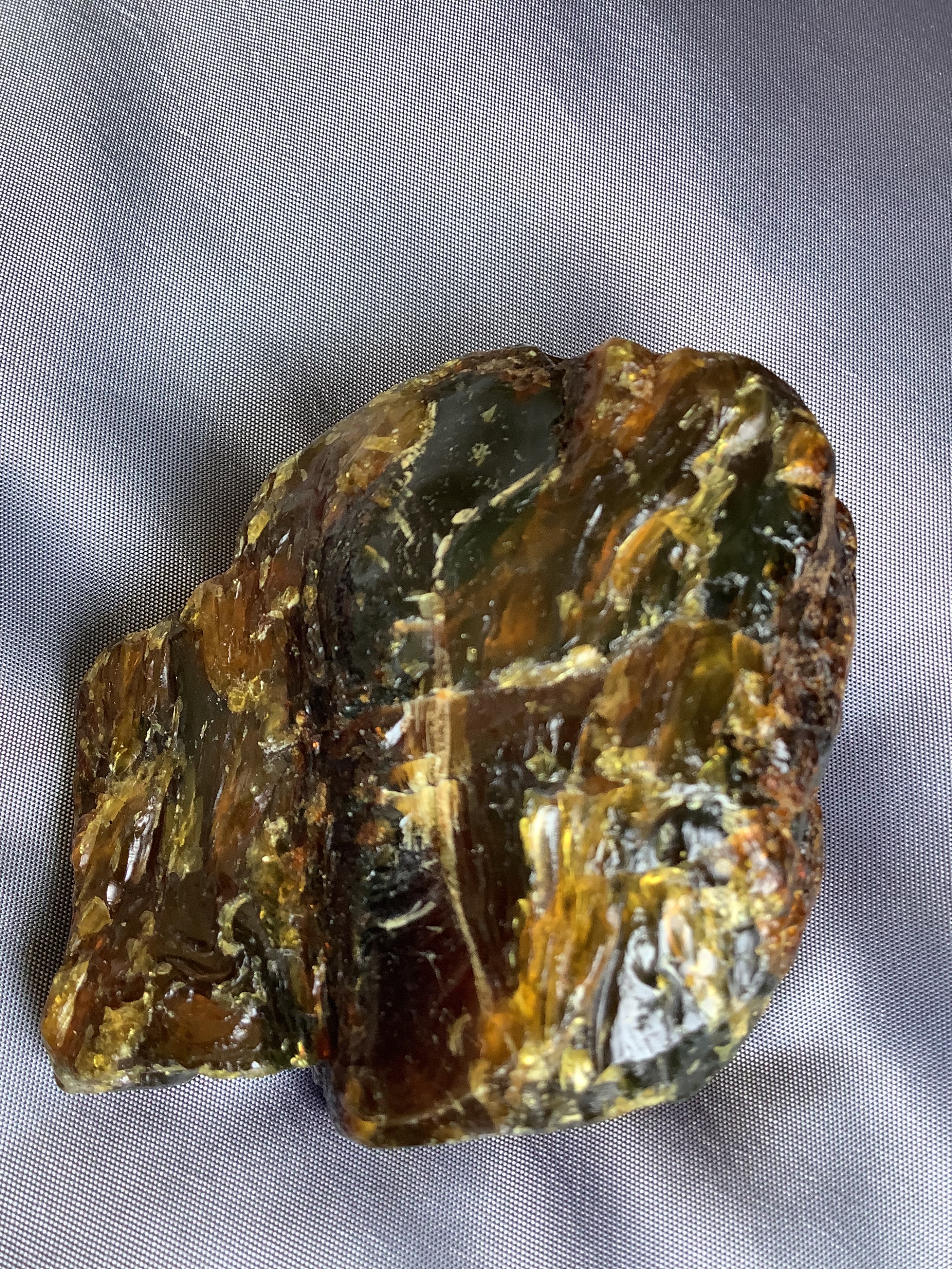 A collectable totally natural, rough, amber from Malaysia. Would make a wonderful desk paper weight