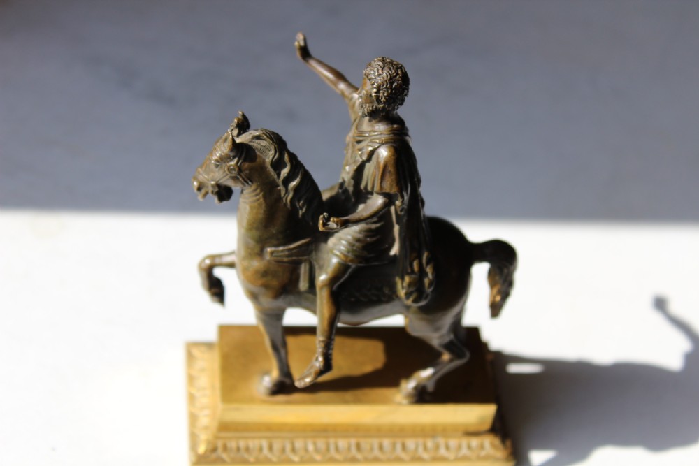 A very finely cast small Grand Tour bronze of an equestrian  View II