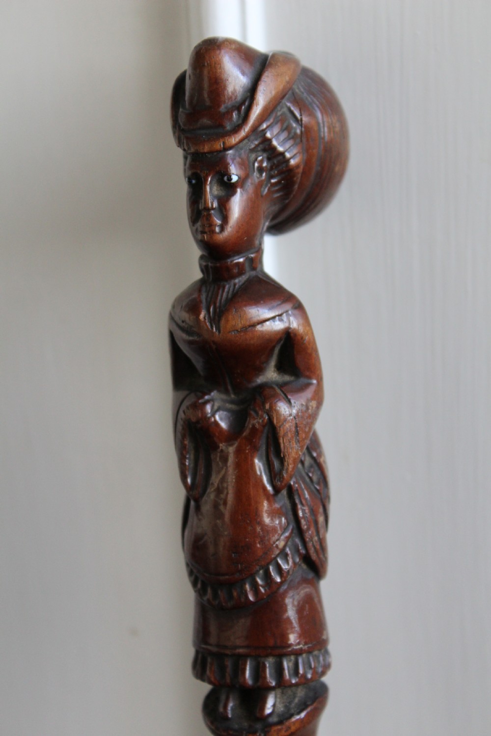 A superbly carved walking stick carved from one piece of wood View IV