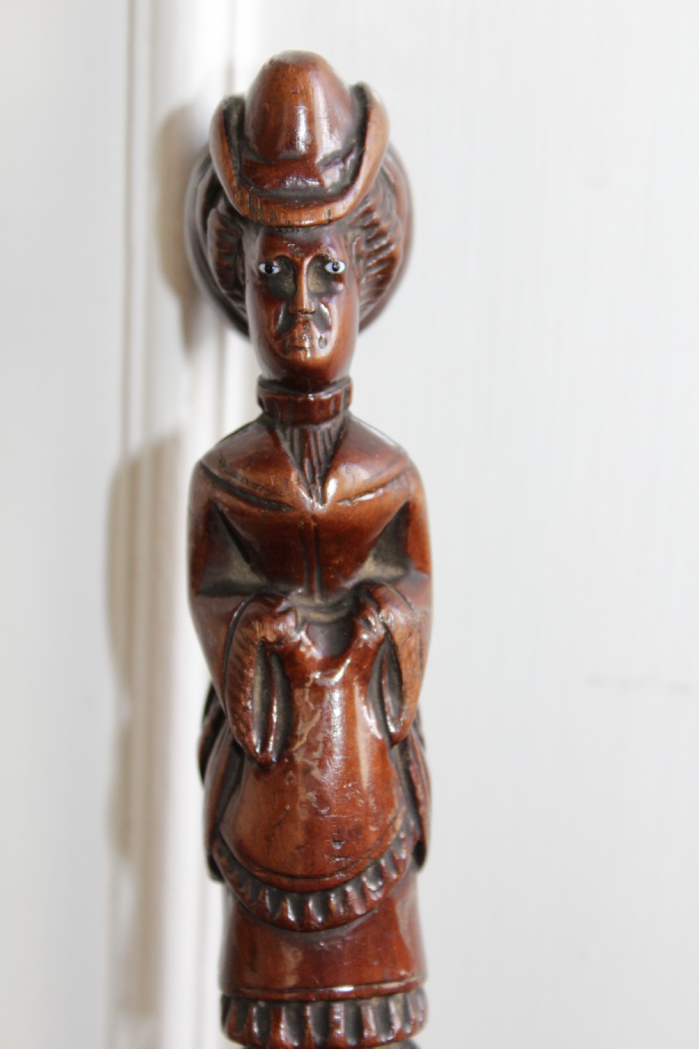 A superbly carved walking stick carved from one piece of wood View VI