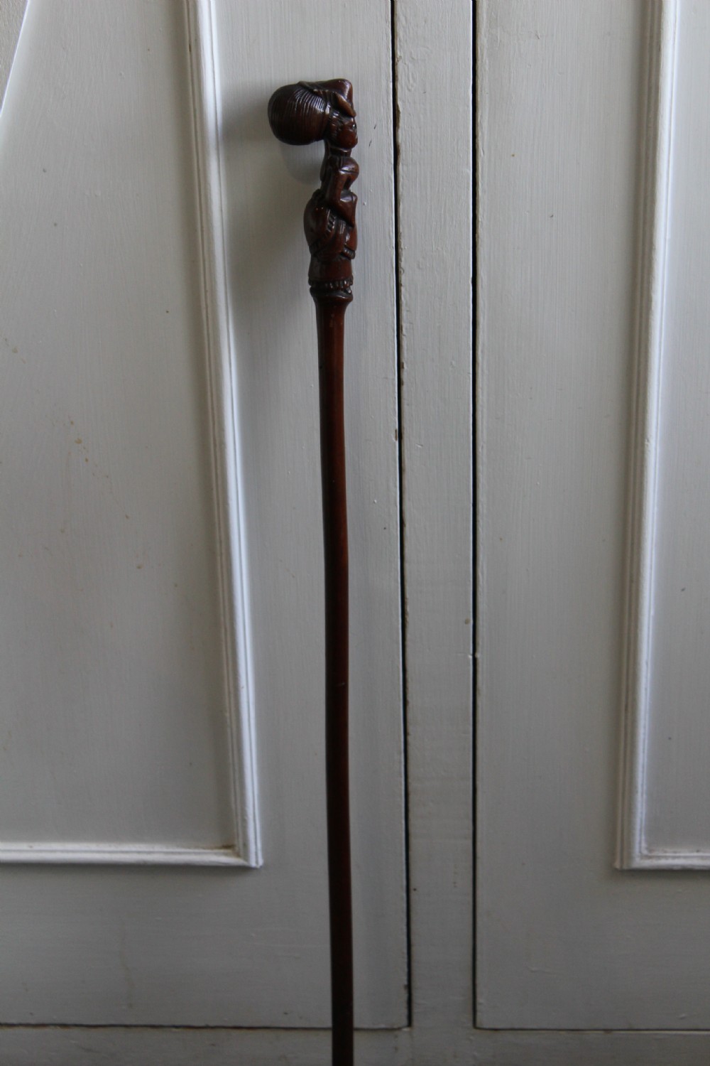 A superbly carved walking stick carved from one piece of wood View VII