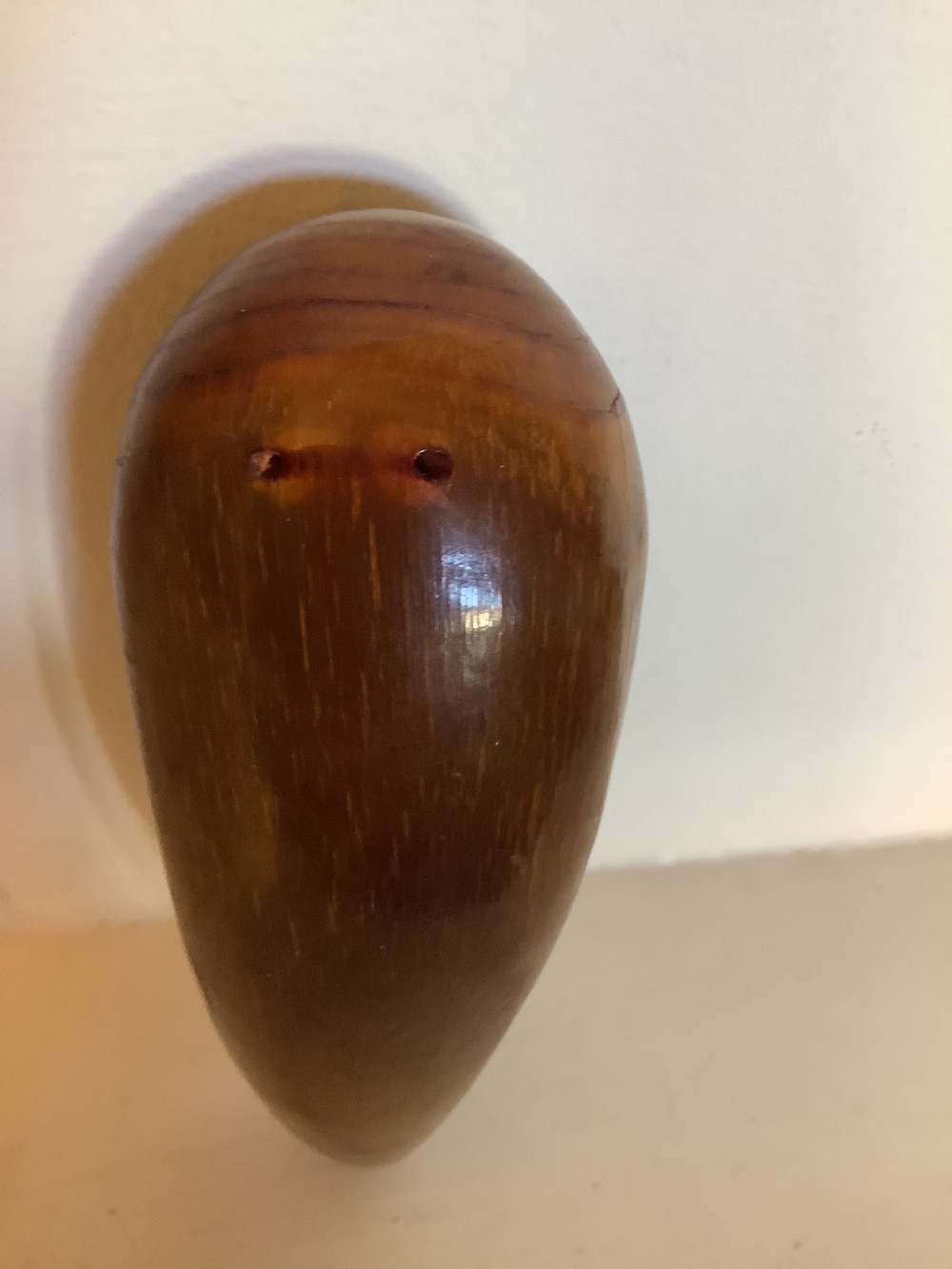 A very interesting carved horn object possibly a pendant worn by a holy man  View V