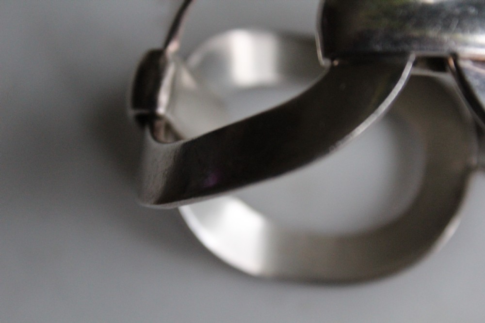 A very stylish and heavy gauge chunky silver hand made bracelet  View V