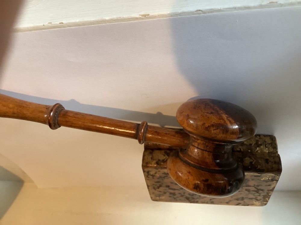 A very finely turned and carved rosewood gavel View VII