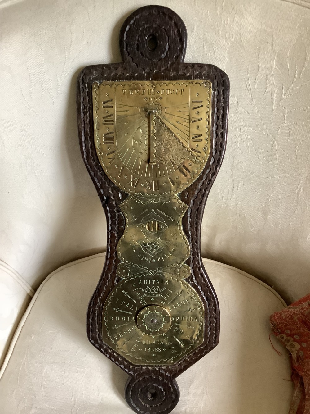 A superb collectable 18th century brass sundial 