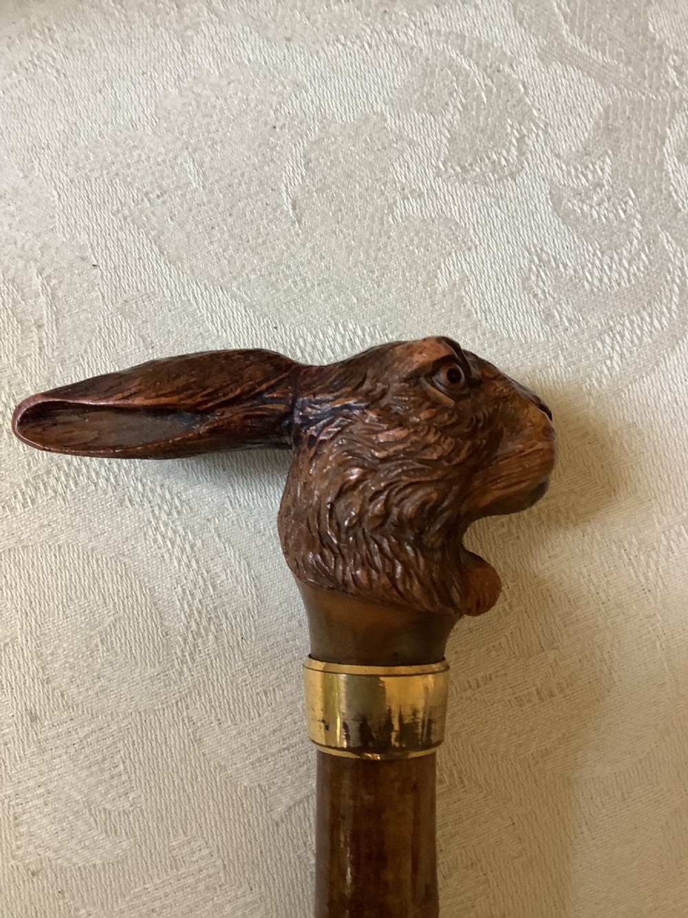 A superb19th century gnarled wood walking stick handle  View VII