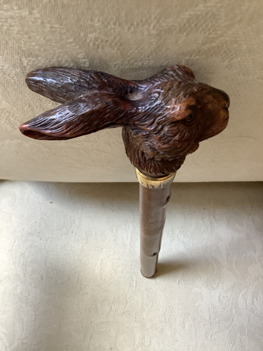A superb19th century gnarled wood walking stick handle  View VIII