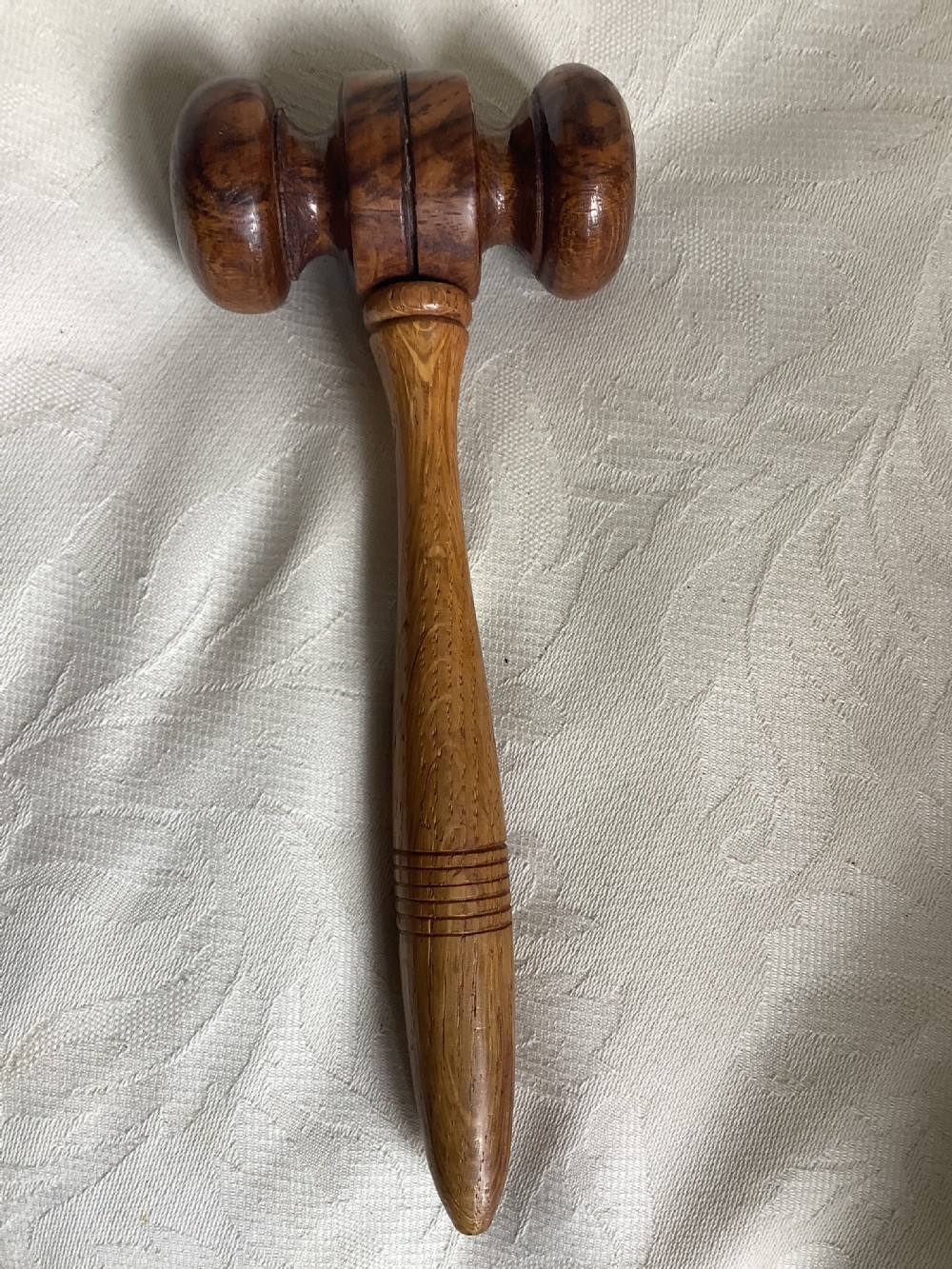 A striking and attractive carved wood auctioneers gavel