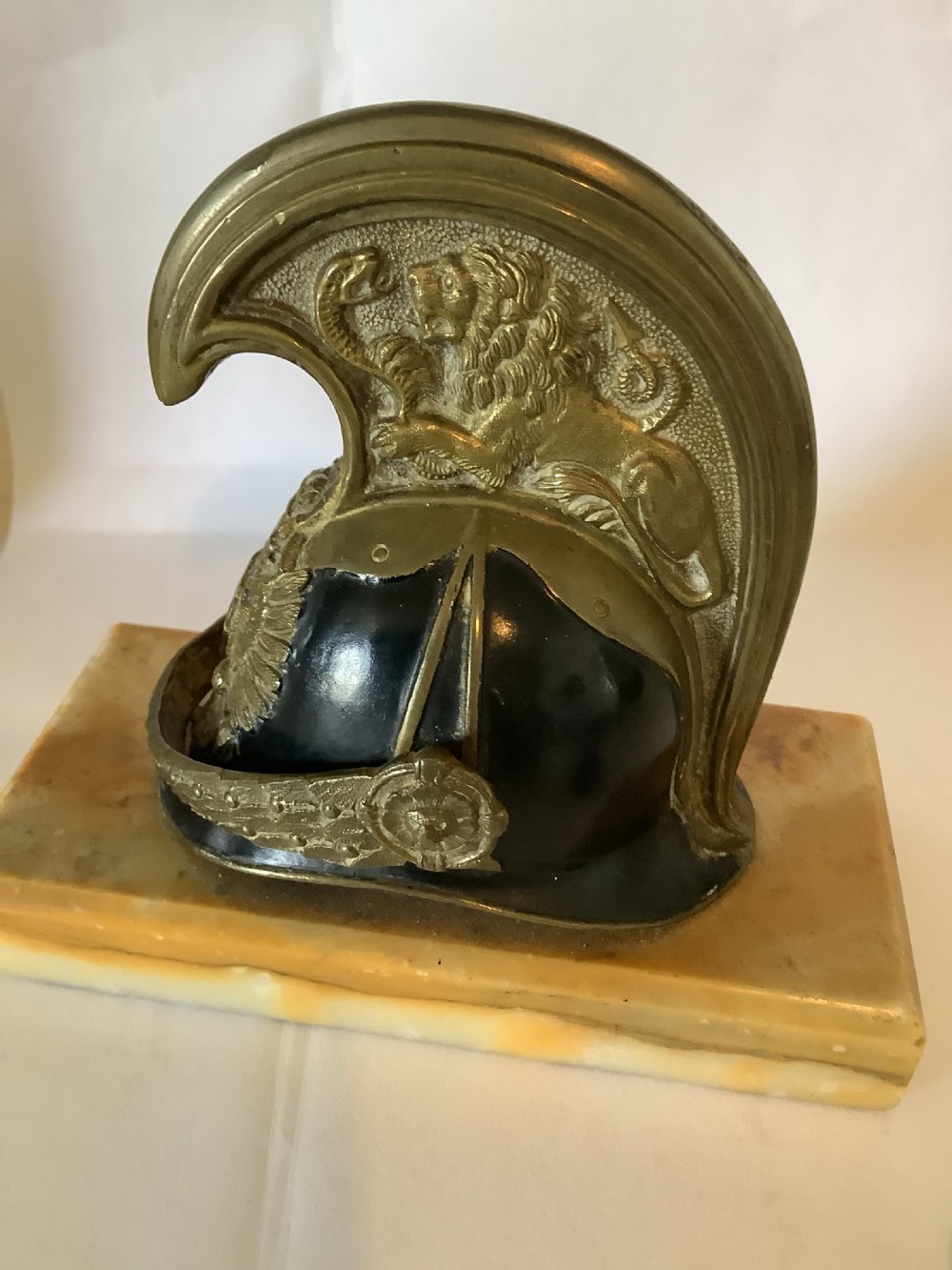 Paper weight model of an officers helmet of the Austrian imperial dragoon guards View IX