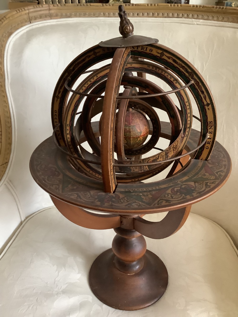 Science & Discovery a softwood ptolemaic armillary sphere, on a turned wood stand a very attractive object