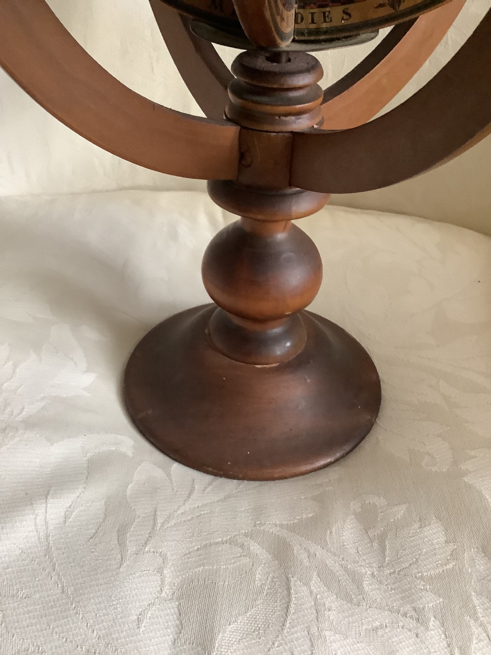 Science & Discovery a softwood ptolemaic armillary sphere, on a turned wood stand a very attractive object View II