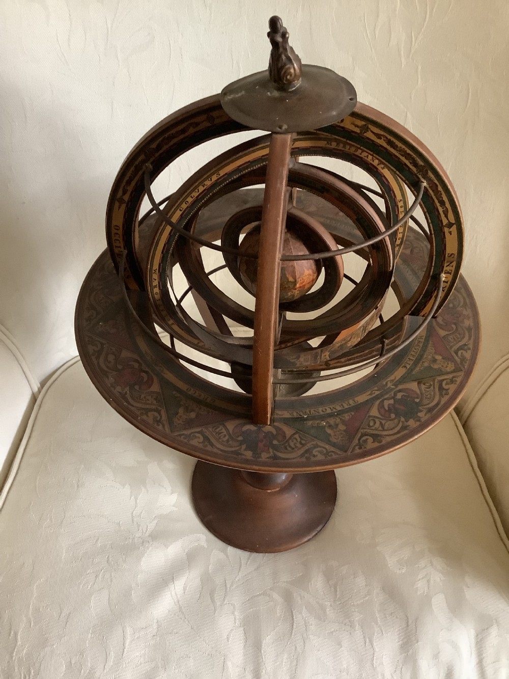 Science & Discovery a softwood ptolemaic armillary sphere, on a turned wood stand a very attractive object View IV
