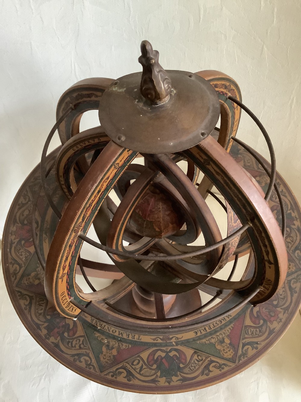 Science & Discovery a softwood ptolemaic armillary sphere, on a turned wood stand a very attractive object View VIII