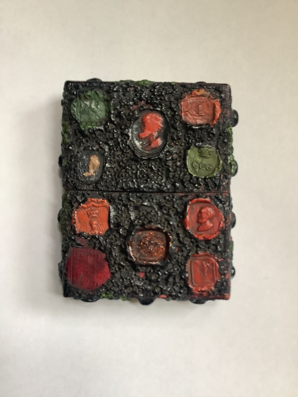 A rare and unusual brutalist calling card case possibly James Bearden View V