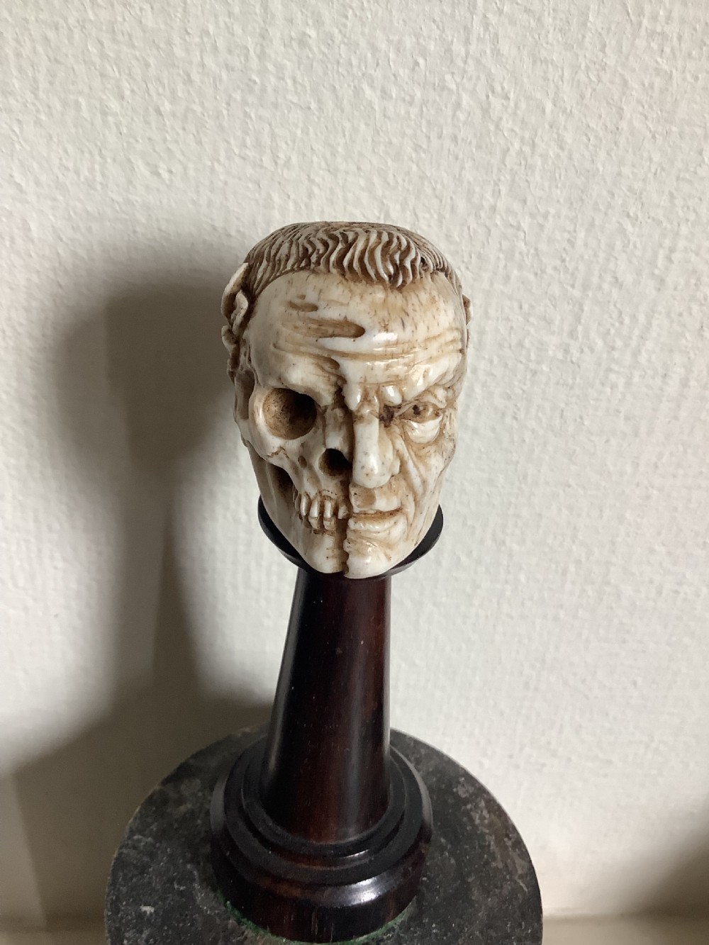 A wonderful memento mori bone carving of Julius Caesar, q