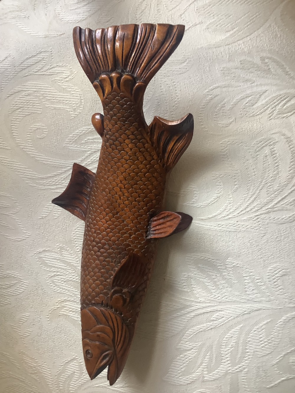 A very fine example of a hard wood fish carving View II