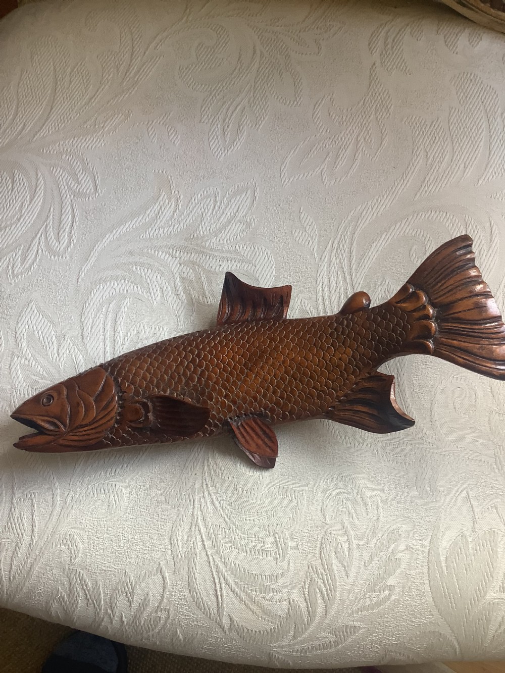A very fine example of a hard wood fish carving View III