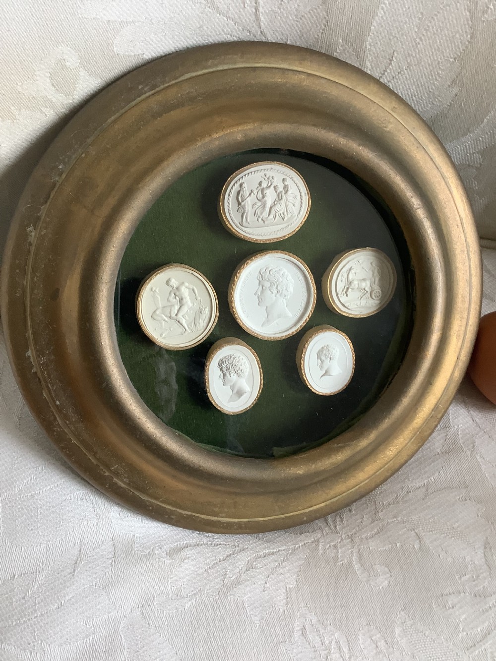 A decorative set of six Grand Tour plaster intaglios  View II