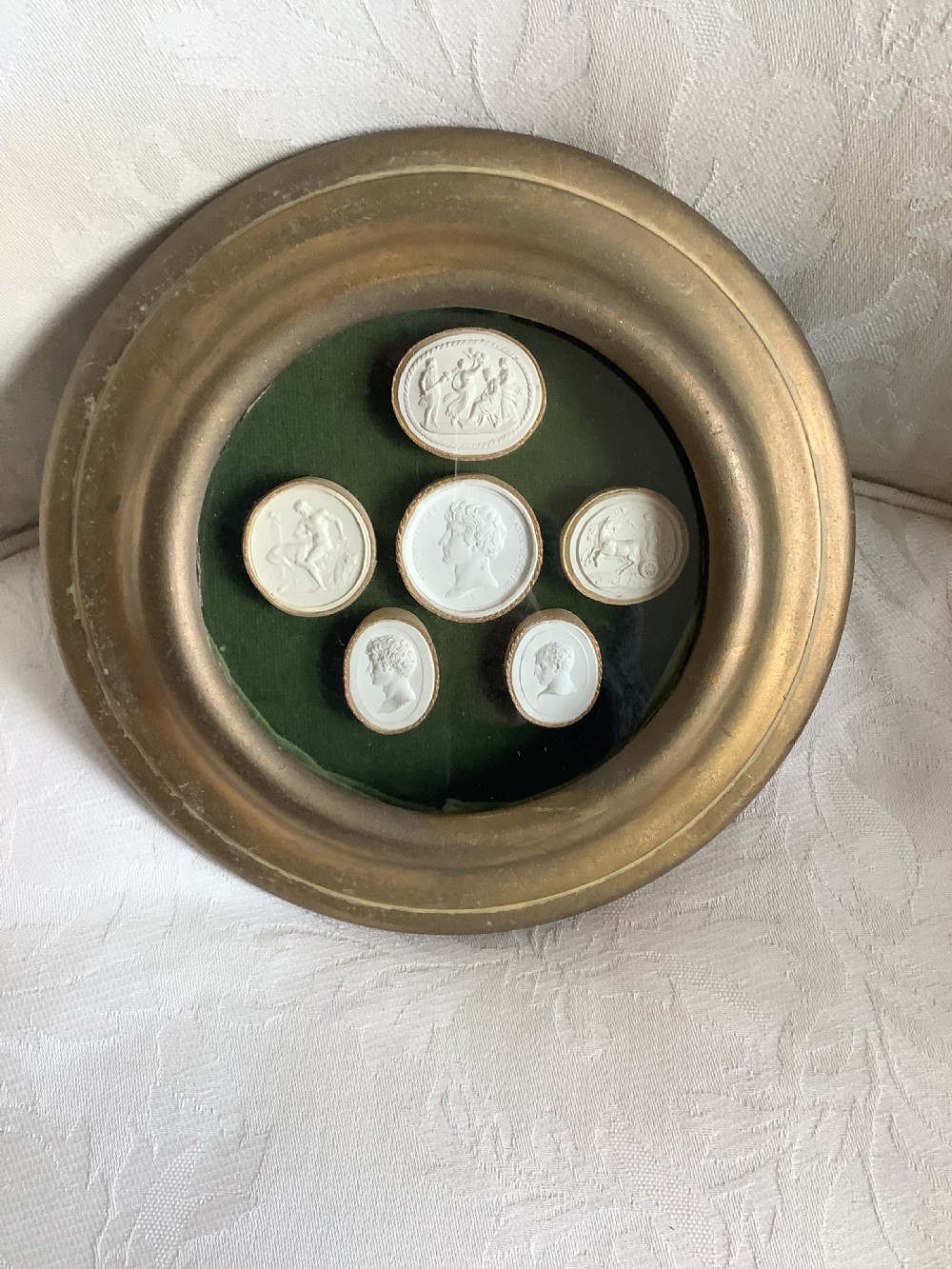 A decorative set of six Grand Tour plaster intaglios  View III