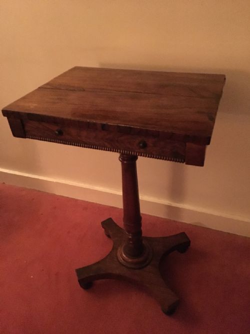 EARLY VICTORIAN ROSEWOOD PILLAR TABLE - ADDITIONAL PHOTO 1
