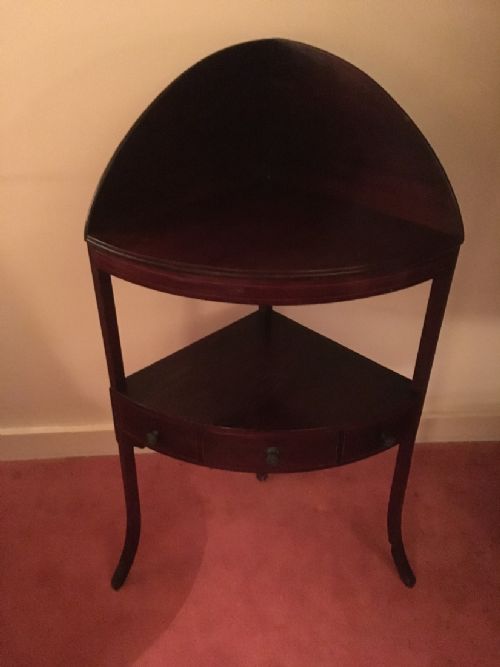 EDWARDIAN MAHOGANY CORNER WASHSTAND - ADDITIONAL PHOTO 1
