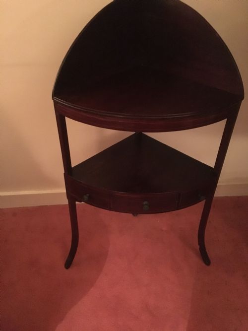 EDWARDIAN MAHOGANY CORNER WASHSTAND - ADDITIONAL PHOTO 2
