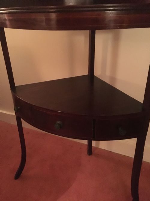 EDWARDIAN MAHOGANY CORNER WASHSTAND - ADDITIONAL PHOTO 4