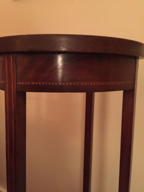 EDWARDIAN INLAID MAHOGANY PLANT STAND - ADDITIONAL PHOTO 1