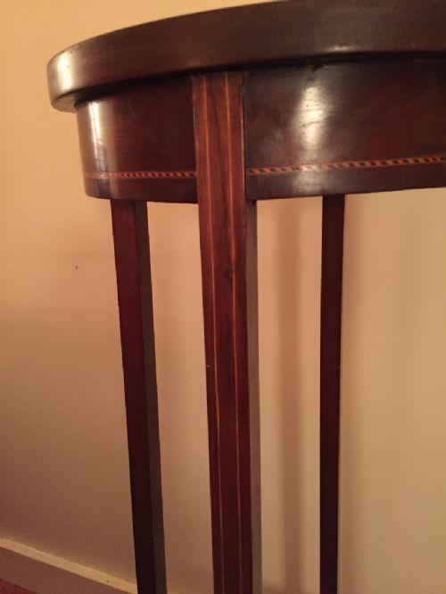EDWARDIAN INLAID MAHOGANY PLANT STAND - ADDITIONAL PHOTO 2