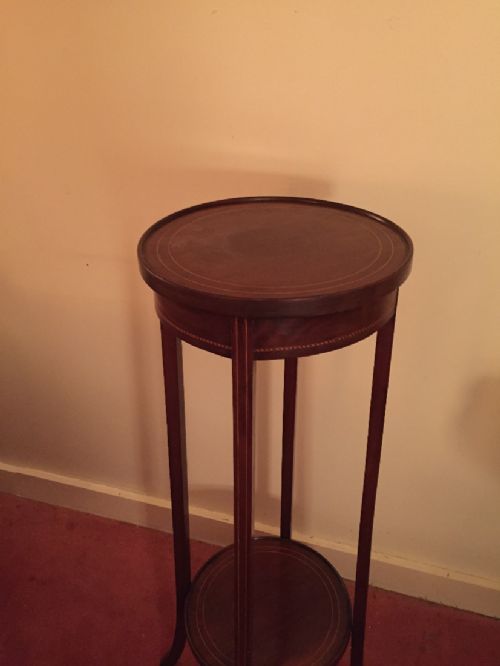 EDWARDIAN INLAID MAHOGANY PLANT STAND - ADDITIONAL PHOTO 5